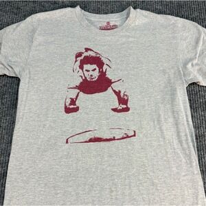 One10 Sandbox Hophead Threads Mens Gray Graphic T-Shirt Size M Baseball Slide